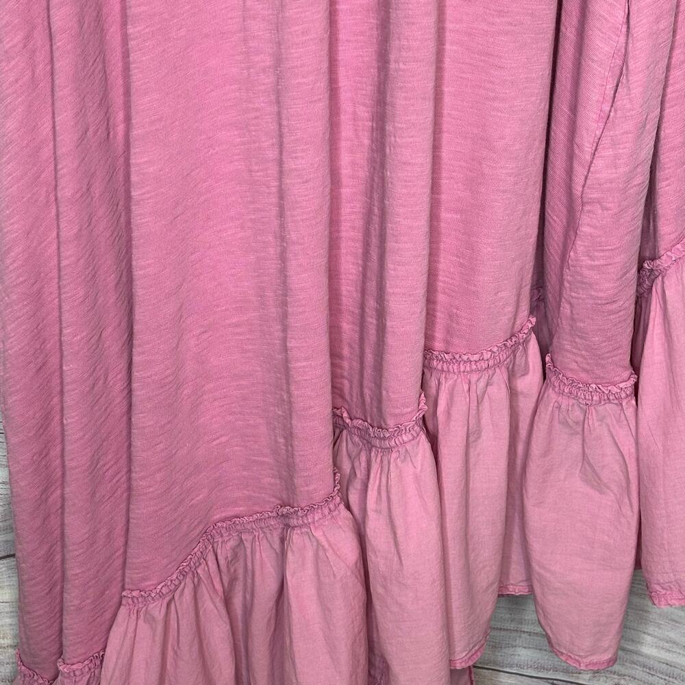 Daily Ritual Anthropologie Sleeveless Tank Ruffle Blossom Pink Dress Size 2X - Picture 8 of 12